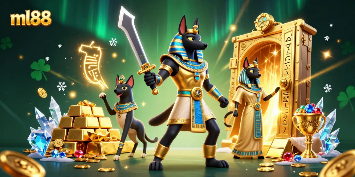 Experience the excitement of ml88 with ancient warriors and treasures amidst a vibrant casino world.