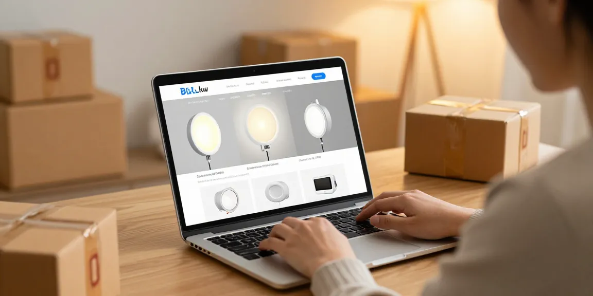 Banda LED products showcased in an online shopping setting, buyers exploring vibrant e-commerce deals.