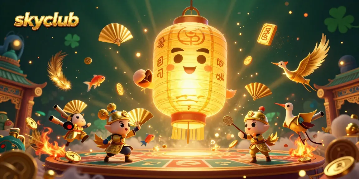 Engage in thrilling moments at skyclub's fish shooting casino adorned with vibrant characters and elements.