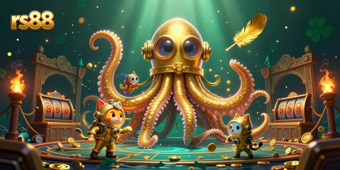 Engage in exciting rs88 slot games amidst an ocean adventure with golden treasures and vibrant characters.