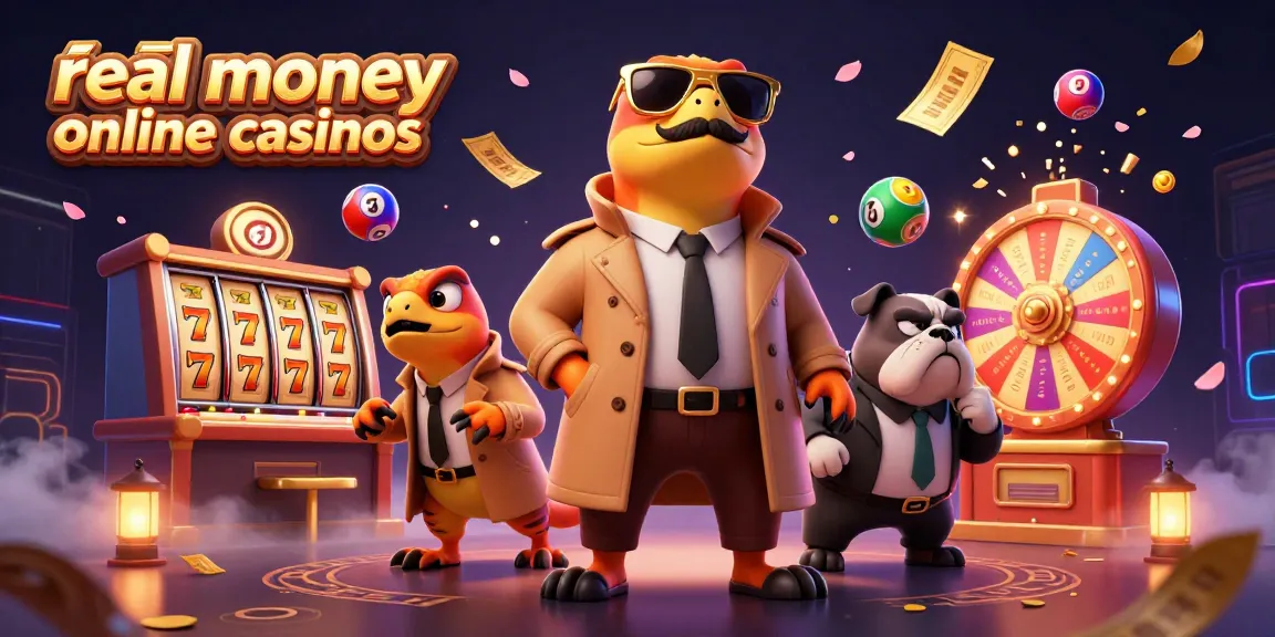 Exciting scene depicting fun at real money online casinos with raptors and vibrant game elements.